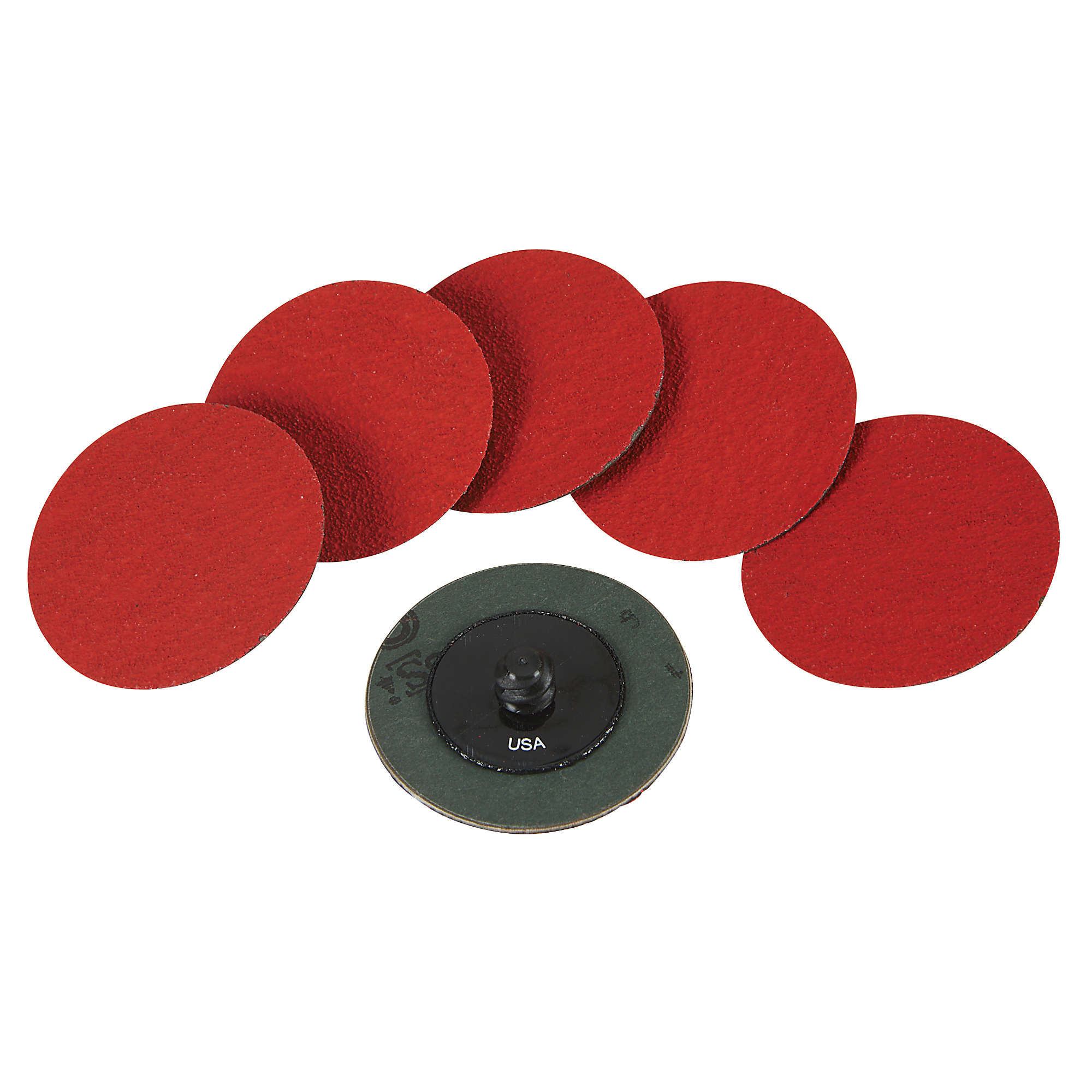 Klutch Industrial Surface Conditioning Discs, 2in., Red, 80 Grit, 6-Pk.
